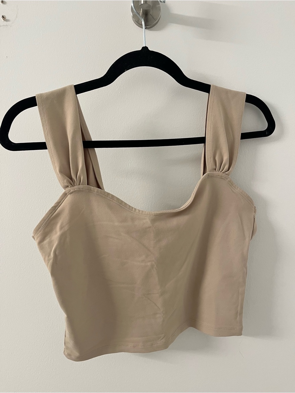 Abercrombie & Fitch Tan Wide-Strap Crop Cami